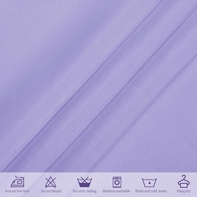 6 Pack Lavender Tablecloths for 8ft Rectangle Tables 60 x 126 Inch - Image 3