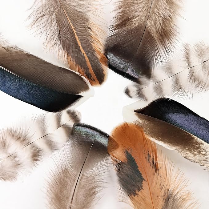 MAOFENG 120pcs 7 Styles Natural Bulk Feathers Assorted Mixed Feathers - Image 4