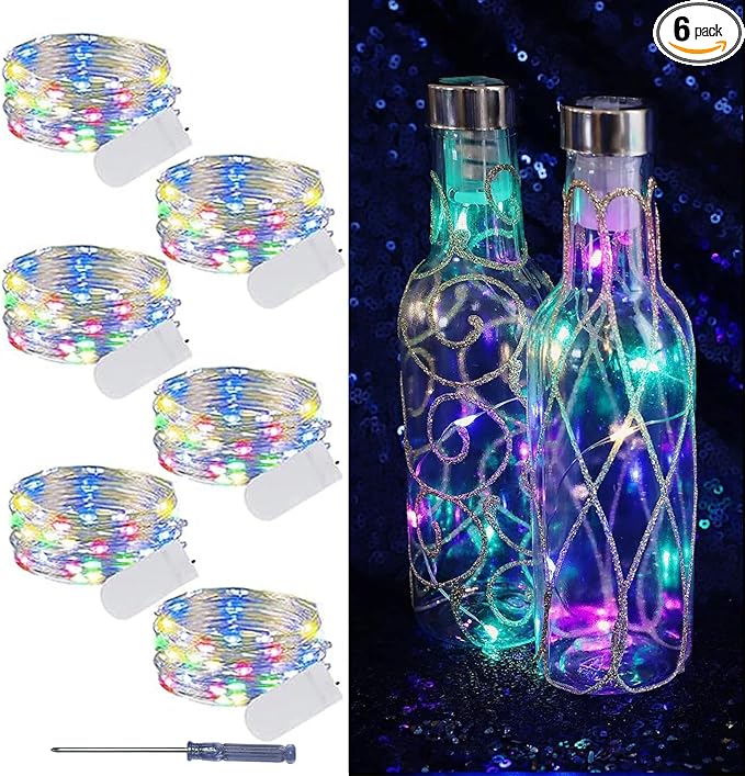 LAMPHOME 6 Pack Easter Fairy Lights Battery Operated - 7ft 20 LED Copper Wire by ULL