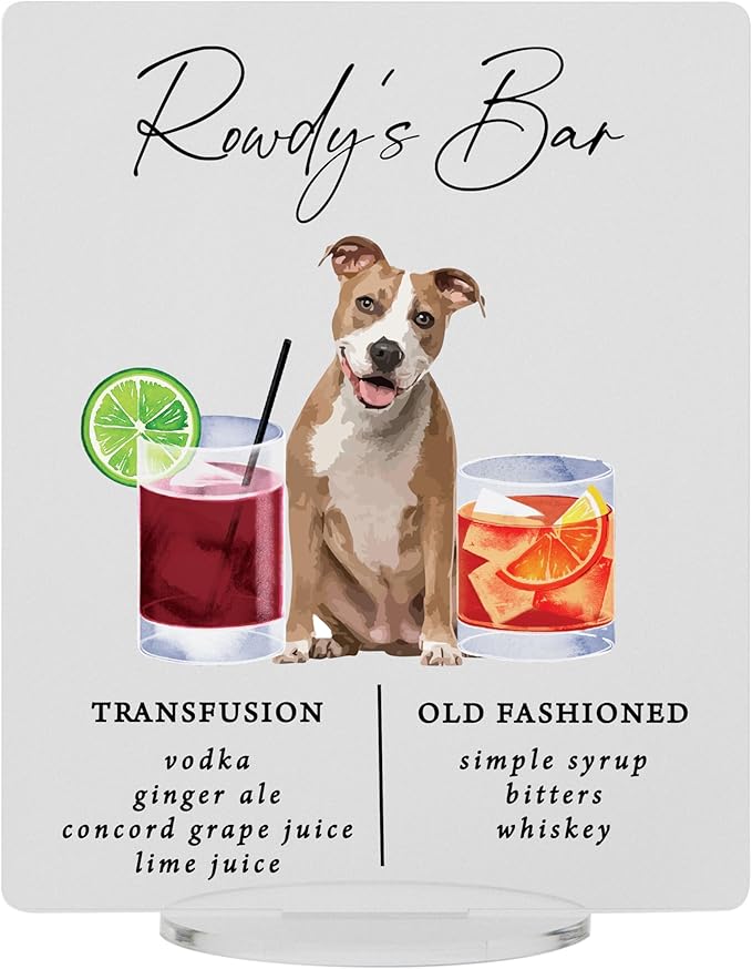 Pet Signature Drink Wedding Signs by Elation+Factory+Co.