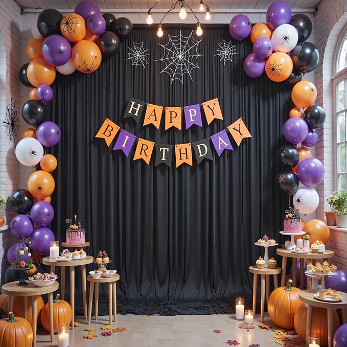 60x12ft Wrinkle Free Black Backdrop Curtain - Image 8