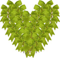 50 pcs 3-1/2" Apple Green Satin Ribbon Twist Tie Bows by Micomon