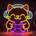 Ineonlife Game Cat Neon Sign for Wall Decor Light Up Cute Animal Led Signs for by ineonlife