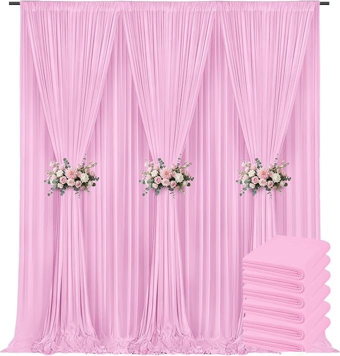 30x10ft Backdrop Curtains for Parties, 6 Panels 5x10ft Photography Backdrop by JKLUMI