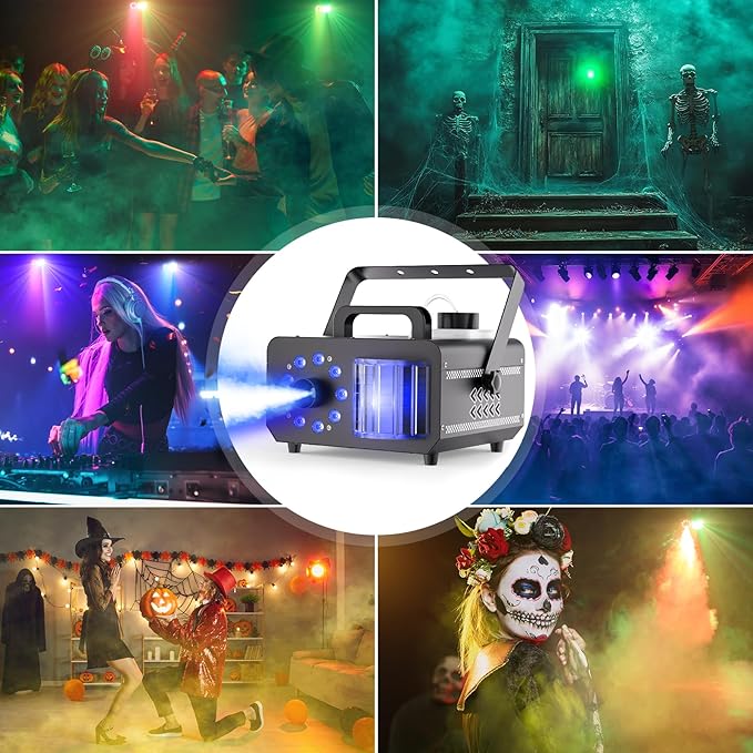 Fog Machine with RGBW LED Lights, 1200W Professional Smoke Machine, 1L Tank - Image 7