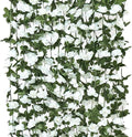KHOYIME 9 Pack 72 FT Artificial Flower Garland, Fake White Roses Vines Silk by KHOYIME