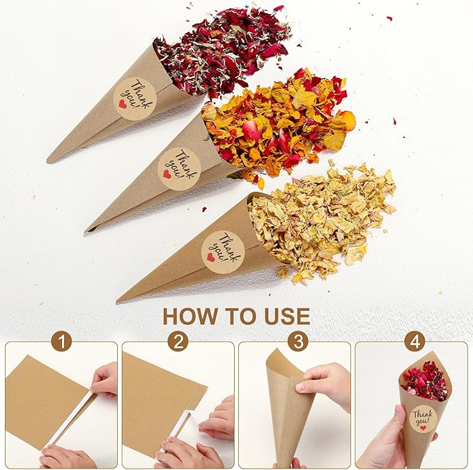 PATIKIL Dried Flower Confetti Cones - Image 3