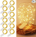 WATERGLIDE 12 Pack Fairy Lights Battery Operated, 7 ft 20 LED Mini String Lights by WATERGLIDE