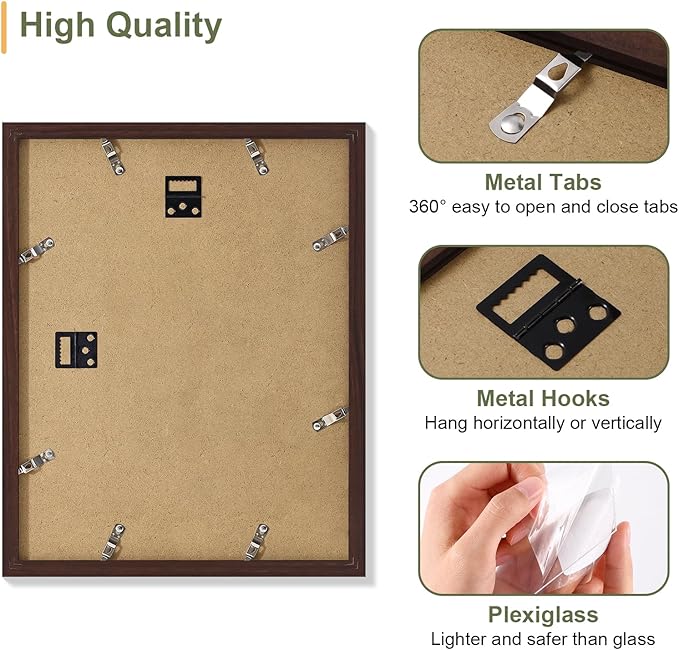 Vittanly 11x14 Collage Picture Frame, Displays 5Pcs 4x6 Pictures - Image 7