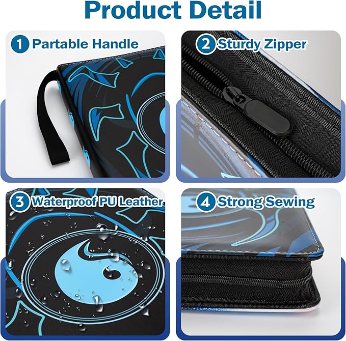 9 Pocket Card Binder for MTG/YGO/PTCG/Game Cards, Holds 900 Cards, Premium Card - Image 4