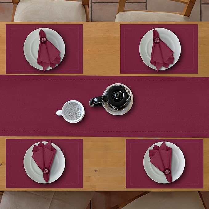 Ruvanti Linen Table Runner 108 Inches, Classic Hemstitch, Non-Slipping - Image 7