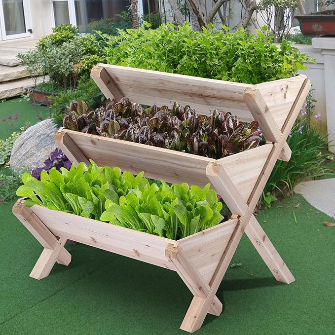 3 Tiers Wooden Vertical Raised Garden Bed - Image 7