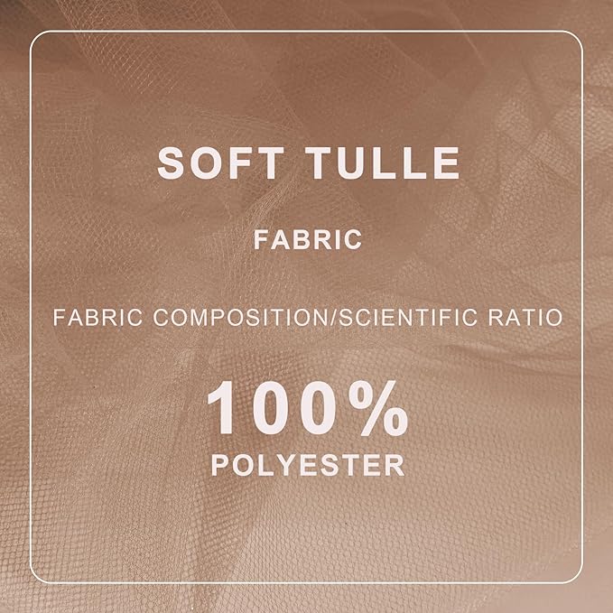 Chestnut Tulle Fabric Roll Spool Bolt Large Tulle Wedding Party Decoration - Image 4