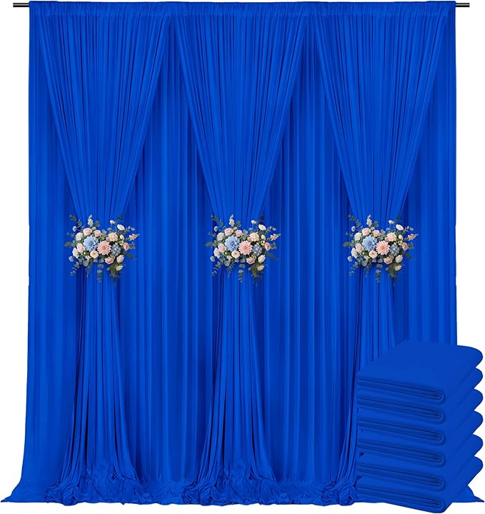 30x10ft Backdrop Curtains for Parties, 6 Panels 5x10ft Photography Backdrop by JKLUMI