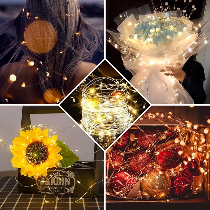 12 Pack Fairy Lights 7Ft 20 LED Twinkle String Lights 3 Modes Battery Operated - Image 7