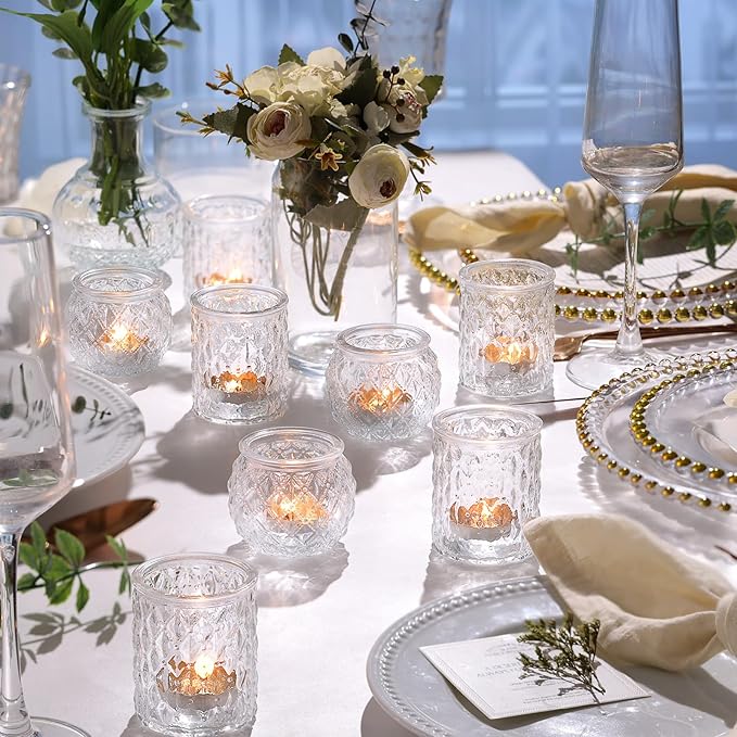 36pcs Assorted Clear Votive Candle Holders, Tea Light Candle Holders - Image 3