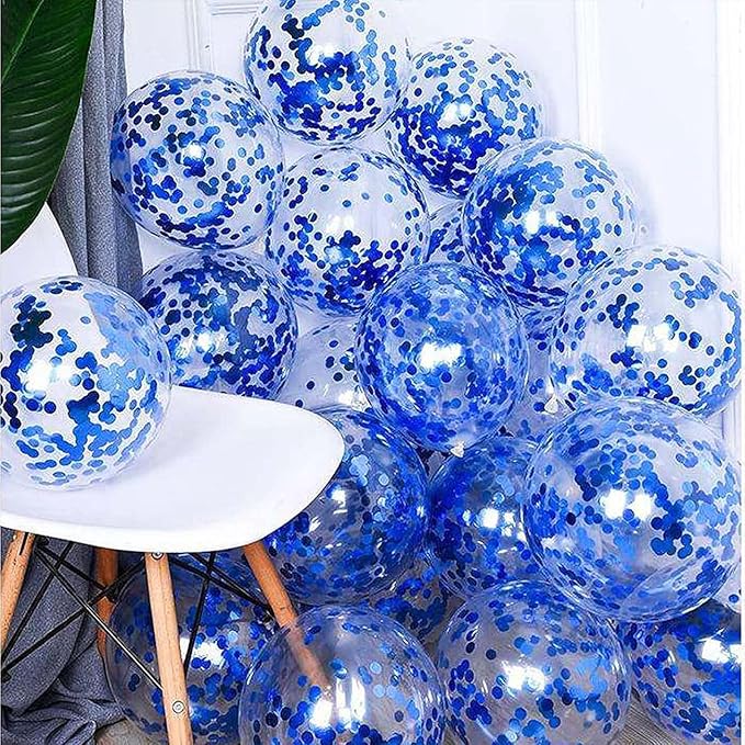 Blue Metallic Foil Confetti Round Dots Glitter Table Confetti - Image 3