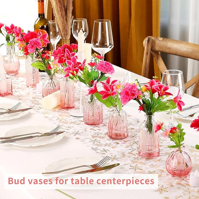 Glass Bud Vases in Bulk Set of 30 Pcs, Small Glass Vases - Image 3