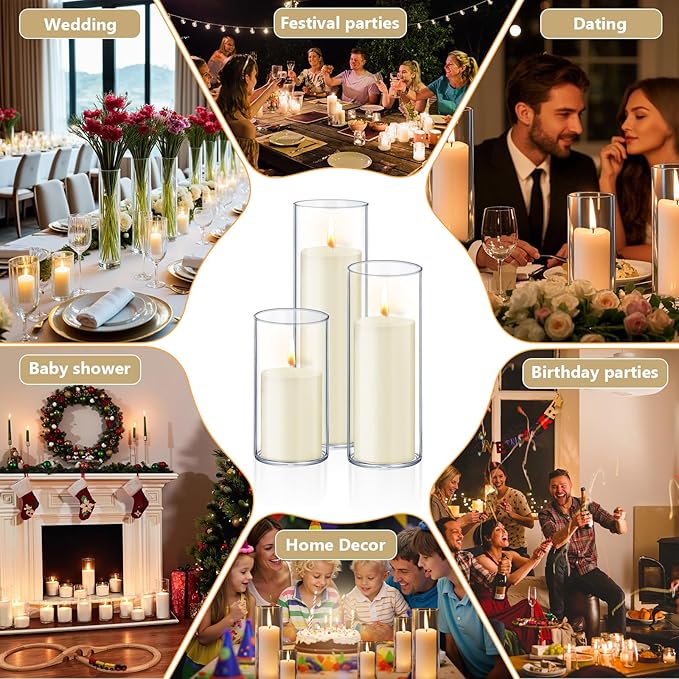 36 PCS Ivory White Pillar Candles - Image 5