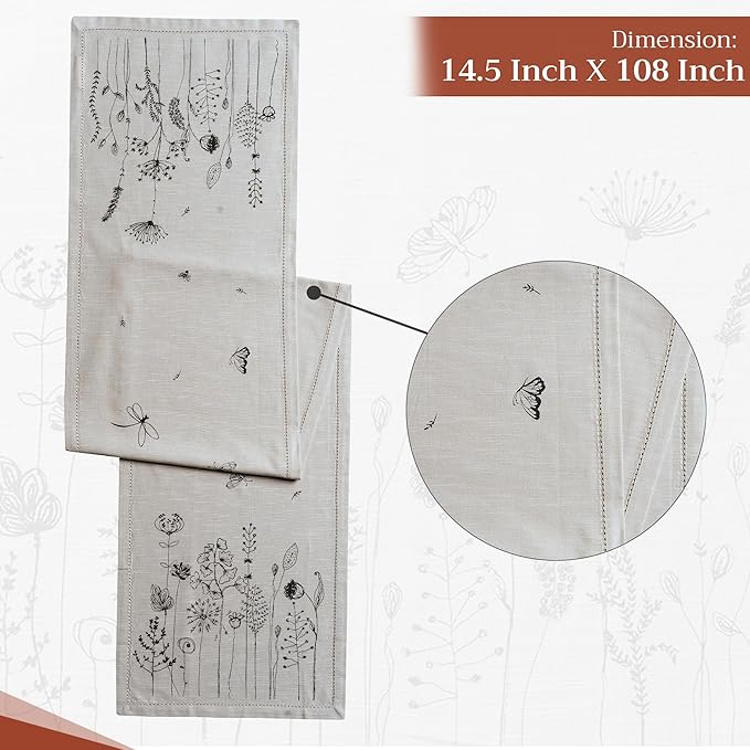 Maison d' Hermine Table Runner 100% Cotton Single Layer Table Runners 108 - Image 4