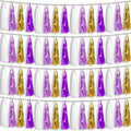 4P Purple-Gold Foil Fringe Metallic Tassel Garland, Tassels Banner Streamers by HYSILLA