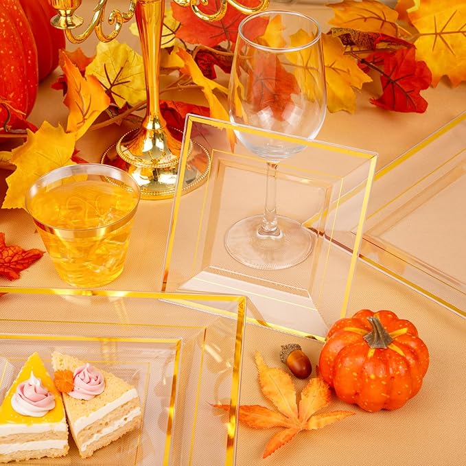 Festiva 350Pcs Clear Plastic Plates - Image 6