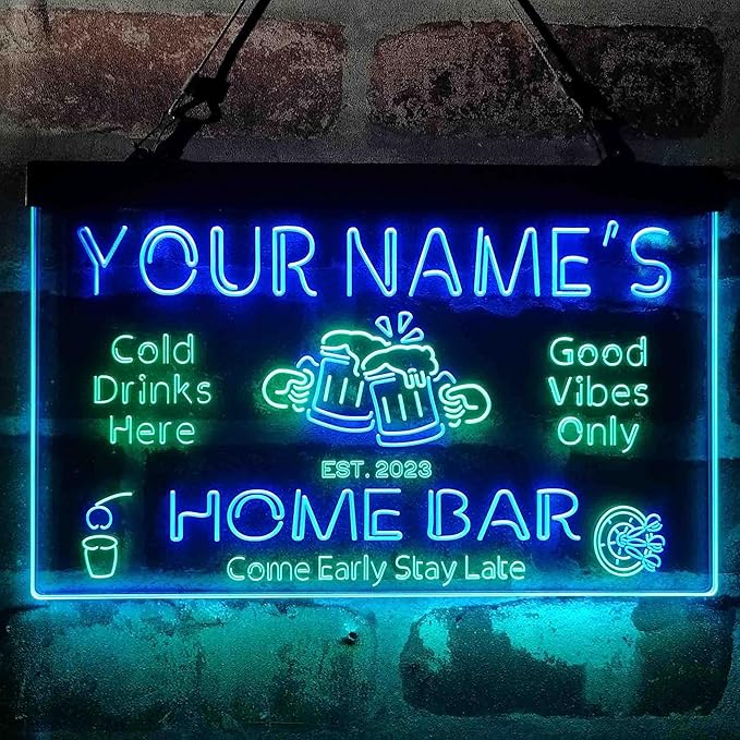 ADVPRO Personalized Your Name Custom Home Bar Beer Established Year Dual Color - Image 2
