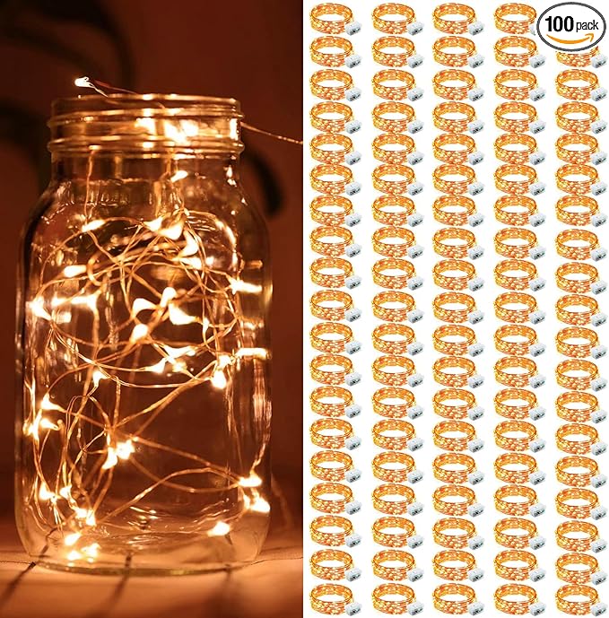 ZGWJ 100 Pack Fairy Lights Battery Operated, 7ft 20 Mini LED Fairy String by ZGWJ