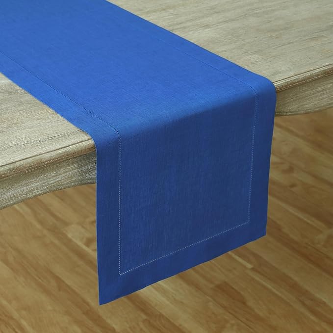 Solino Home Linen Royal Blue Table Runner 72 Inches Long - Image 2