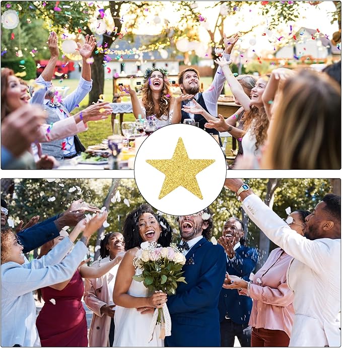 MECCANIXITY 250Pcs Heart Confetti Glitter Confetti Table Confetti Decor - Image 5
