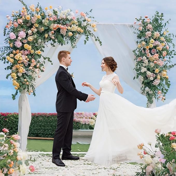 6.6FT x 6.6FT White Wedding Arches - Image 4