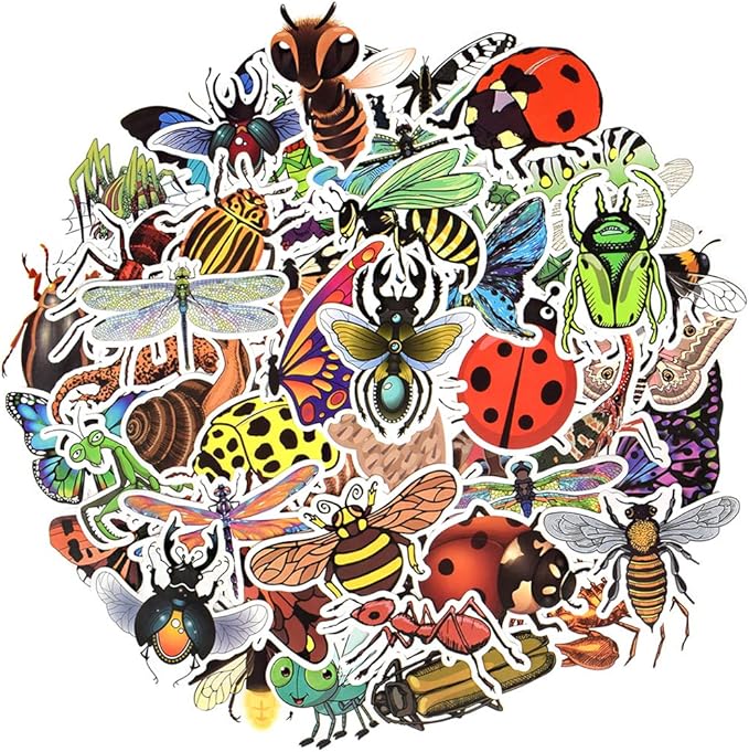 QTL Bug Stickers for Kids Insect Stickers for Water Bottle Bug Party Favors by QTL