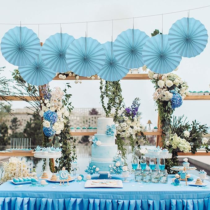 Blue Graduation Party Decor, Baby Blue Party Decorations, Christmas Baby Shower - Image 5