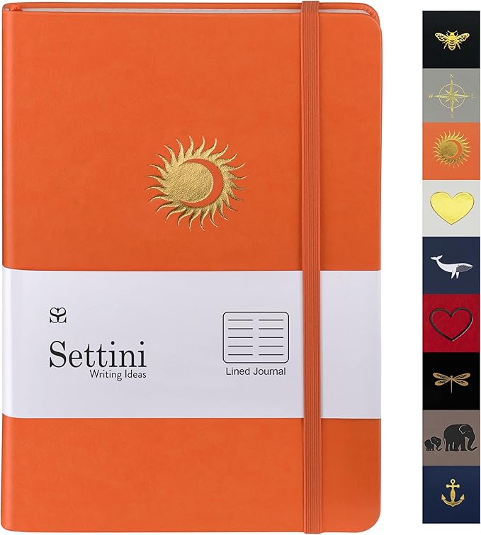SETTINI Lined Journal, 192 Archival-Quality Pages, QuillEase Bleed-Free Paper by Settini