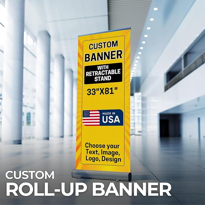 Custom Retractable Banner With Stand By Dreamcontroller | Personalized Roll Up - Image 2