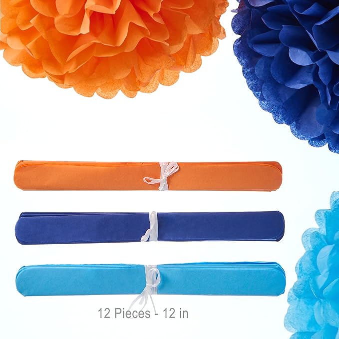 WEVEN Tissue Pom Poms Tissue Paper Flowers Tissue Fluff Balls Party Decorations - Image 2