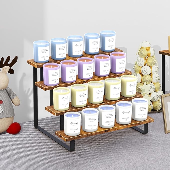 ELITEROO Cupcake Display Stand, 4 Tier Wooden Dessert Stand, Cookie Treat Stands - Image 4