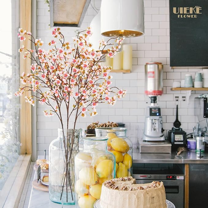 Uieke Silk Cherry Blossom Branches, 40.5in Artificial Cherry Blossom Flowers - Image 4