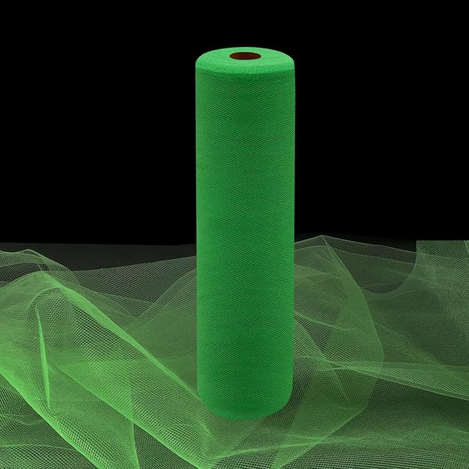 Emerald Green Tulle Fabric Rolls 54 Inch by 10 Yards Fabric Tulle Bolt by IONTACH