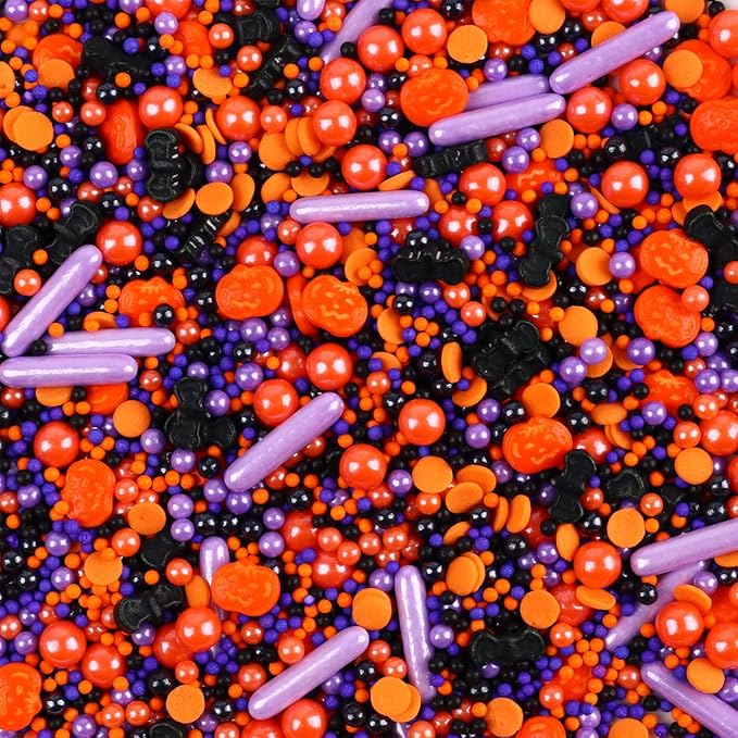 Edible Halloween Sprinkles for Cake Decorating 7ounce, Pumpkin Bats Sprinkles - Image 5