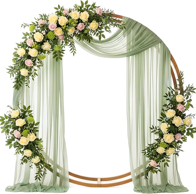 Wedding Arch Draping Fabric 29" x 19Ft Sheer Drapes by IONTACH