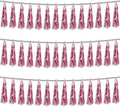 3P Light Pink Foil Fringe Metallic Tassel Streamers Banner Tassel Garland by HYSILLA