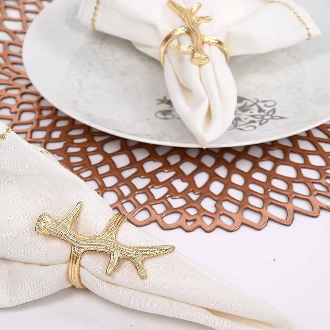 Lightweight Metal Napkin Rings Set of 12 - Image 7