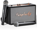 Retro Karaoke Machine for Adults Kids, Portable Bluetooth Speaker by Kinglucky
