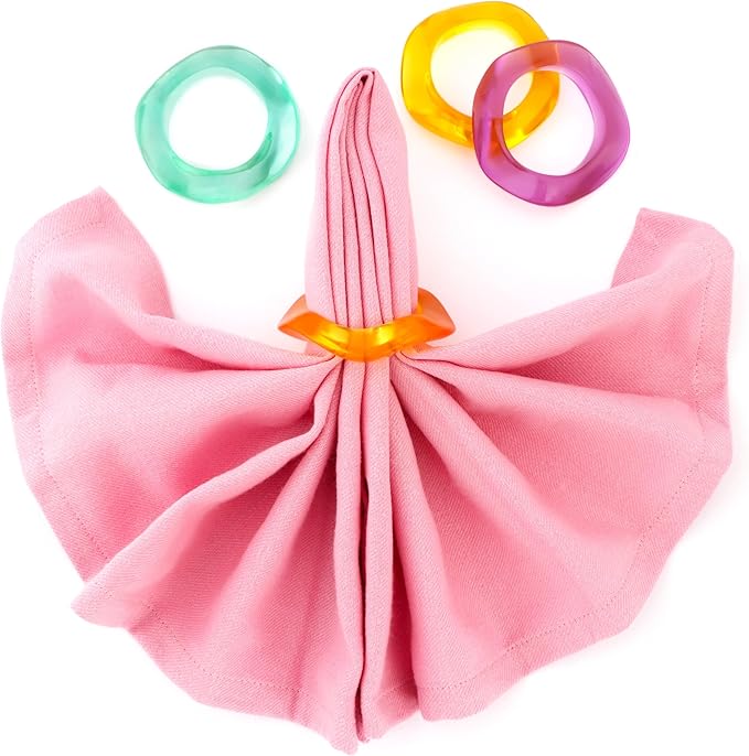 Epoxy Resin Spring Napkin Rings Set of 12 - Image 9
