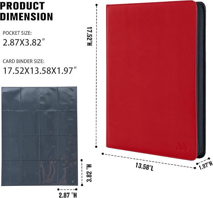 Premium 1000+ Pockets Card Binder, 16 Pockets Trading Card Binder Ringless Side - Image 6