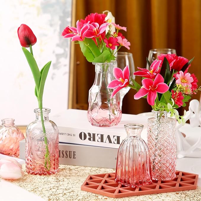 Glass Bud Vases in Bulk Set of 30 Pcs, Small Glass Vases - Image 9