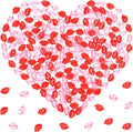 Fangoo 210PCS Red Pink Acrylic Lips Ornaments Mini Acrylic Lips Gems by Fangoo