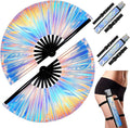 2pcs Rave Fans with Holsters 13 inches Large Folding Fan by Unknown
