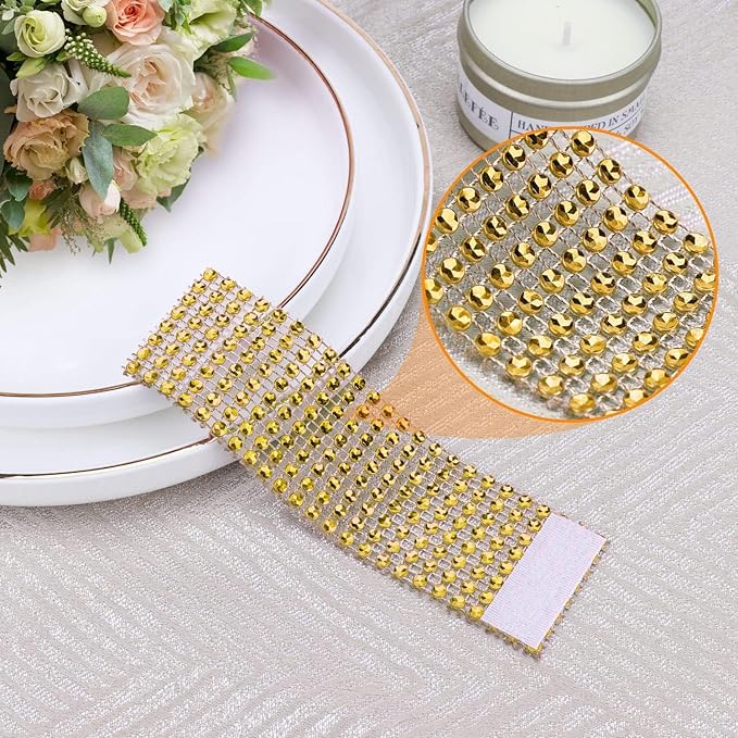 Gold Napkin Rings Set - Image 2